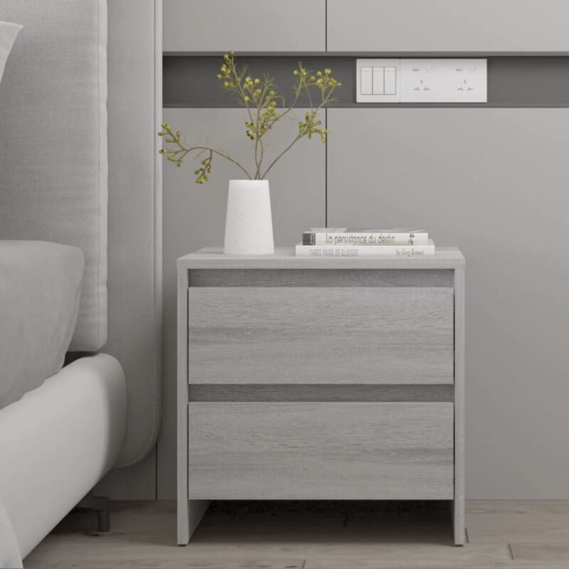 foto del prodotto comodino grigio sonoma 45x34,5x44,5 cm in truciolato vidaxl