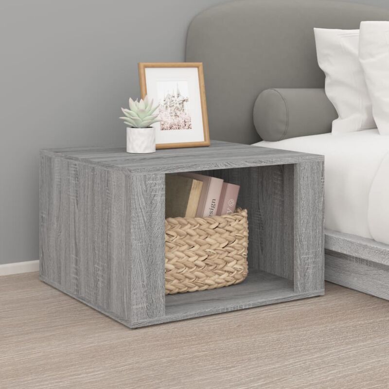 foto del prodotto comodino grigio sonoma 57x55x36 cm in legno multistrato vidaxl
