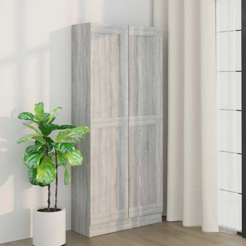 foto del prodotto comodino grigio sonoma 82,5x30,5x185,5 cm in legno multistrato vidaxl