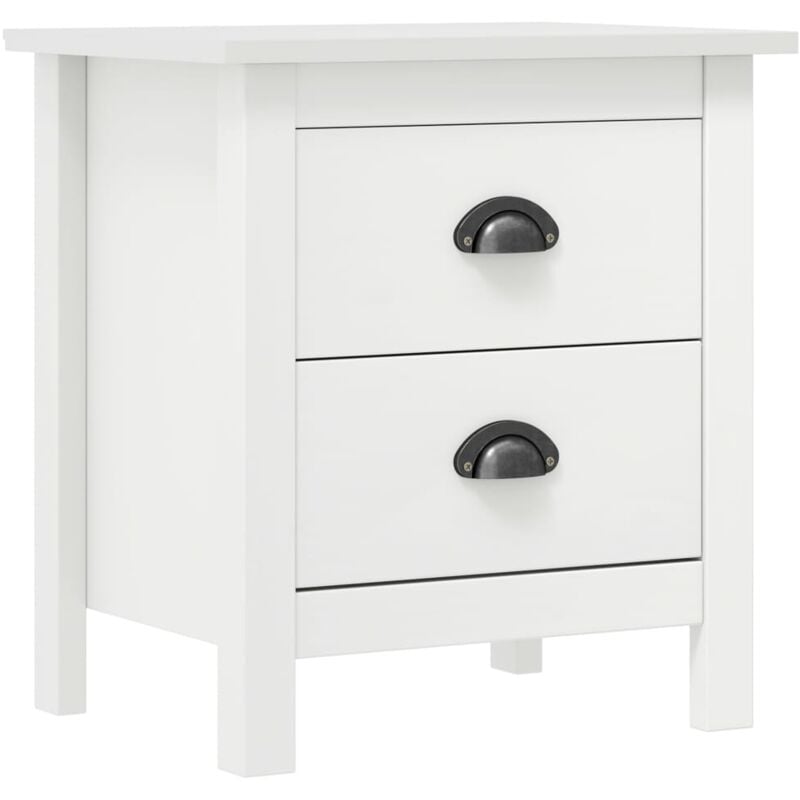 foto del prodotto comodino hill bianco 46x35x49,5 cm legno massello di pino vidaxl