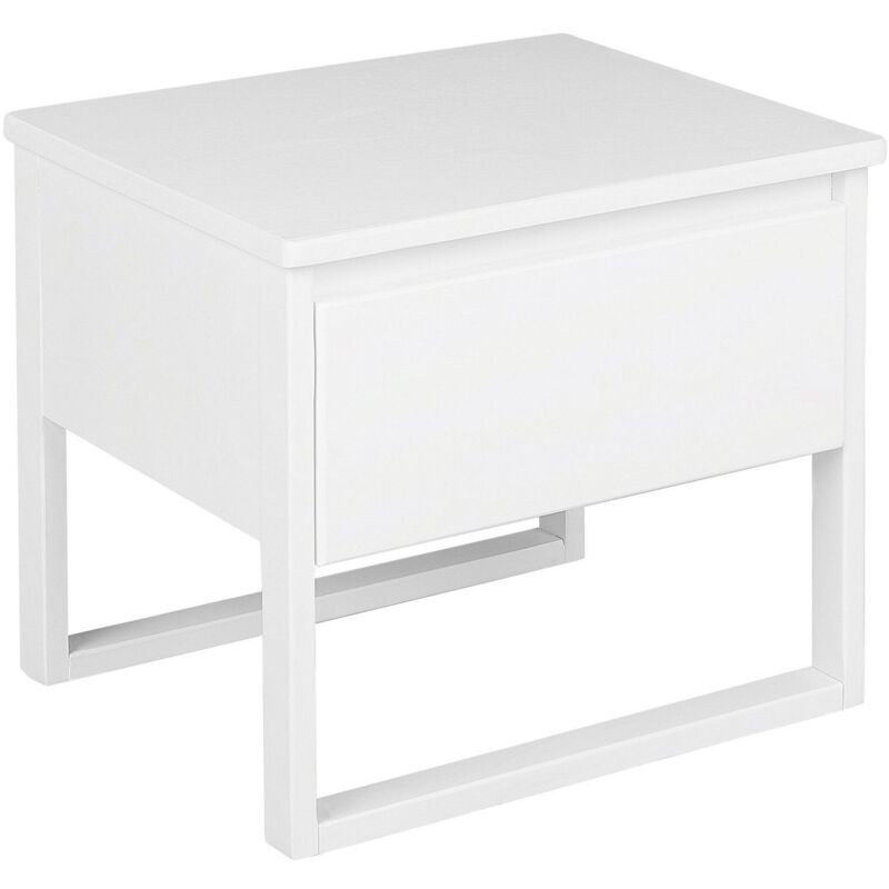 foto del prodotto comodino in legno di pino bianco con cassetto 41 x 50 cm giulia