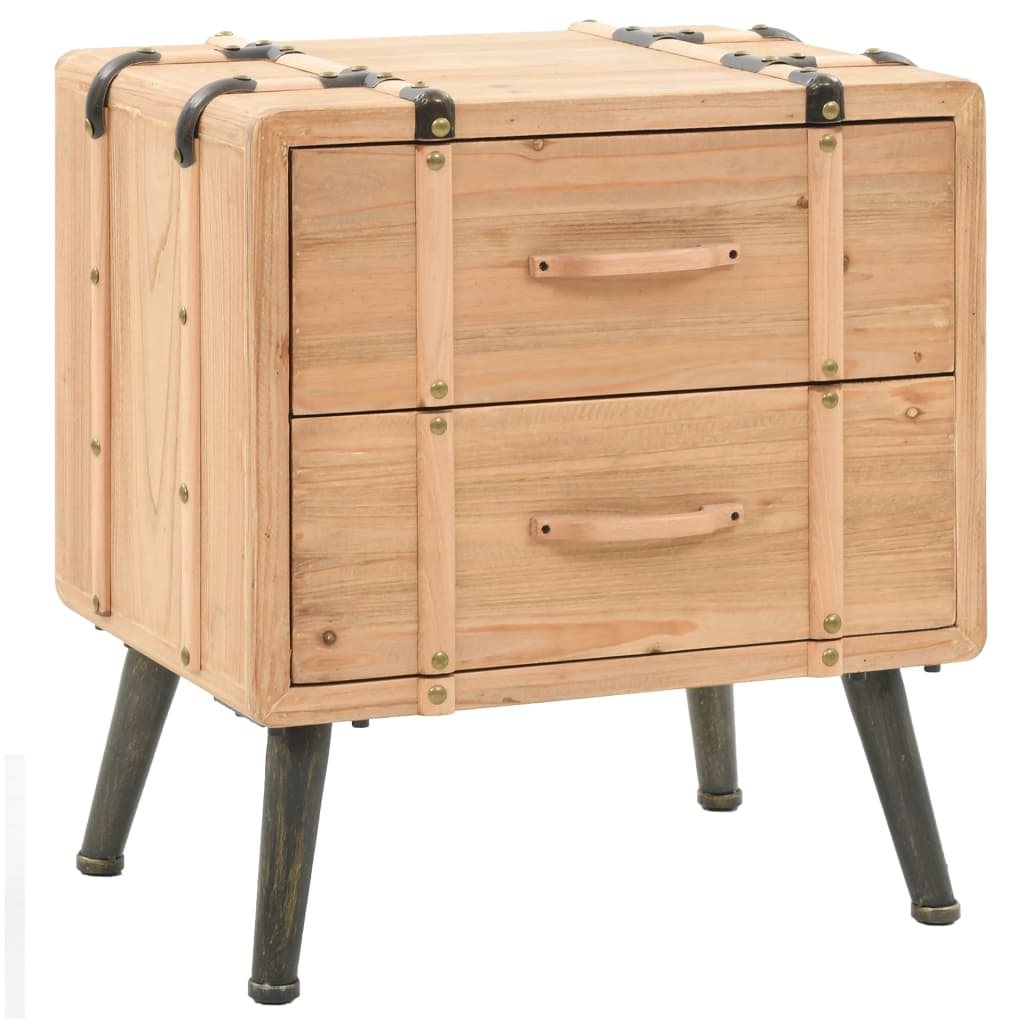 foto del prodotto comodino in legno massello di abete 50x35x57 cm cod mxl 49054