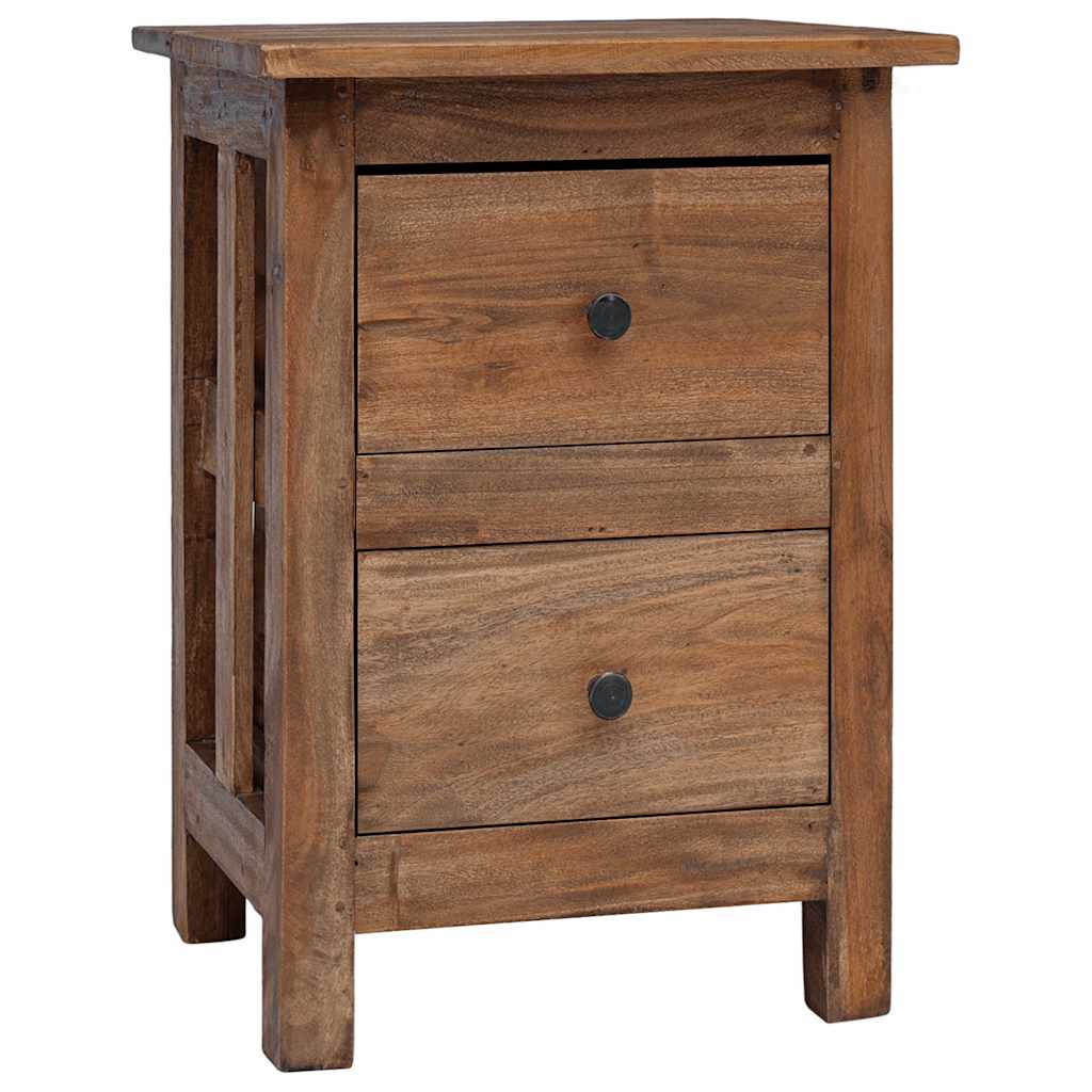 foto del prodotto comodino in legno massello di acacia 40x30x51 cm cod mxl 49967
