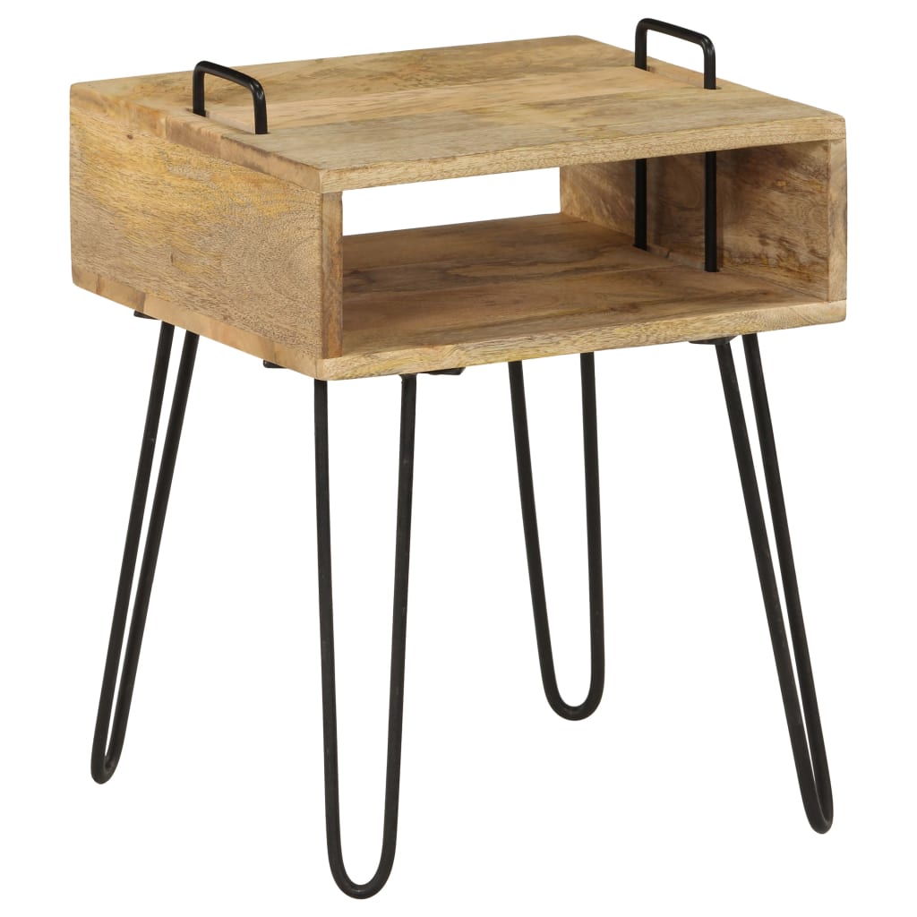 foto del prodotto comodino in legno massello di mango 40x34x47 cm cod mxl 30491