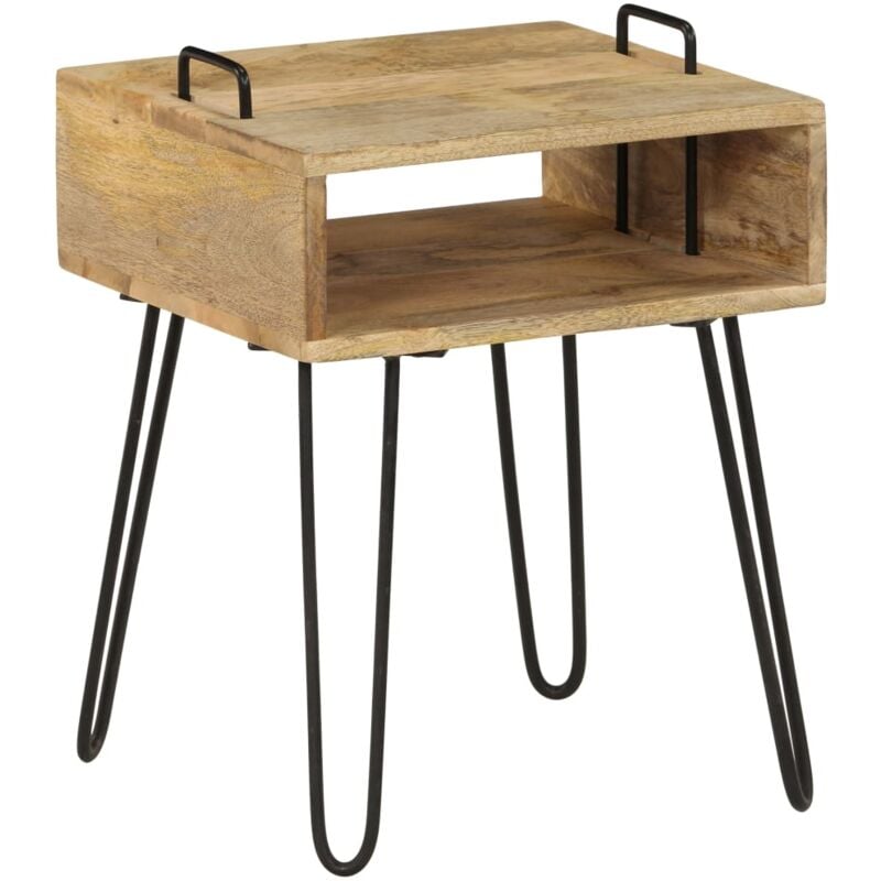 foto del prodotto comodino in legno massello di mango 40x34x47 cm vidaxl