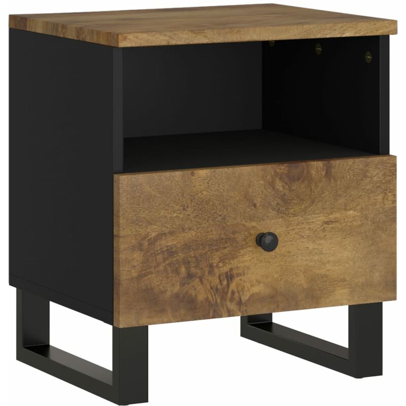 foto del prodotto comodino in legno massello di mango e legno multistrato vidaxl