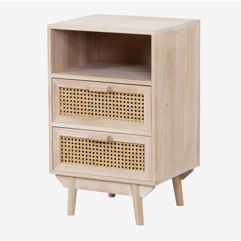 foto del prodotto comodino in legno ralik con contenitore sklum