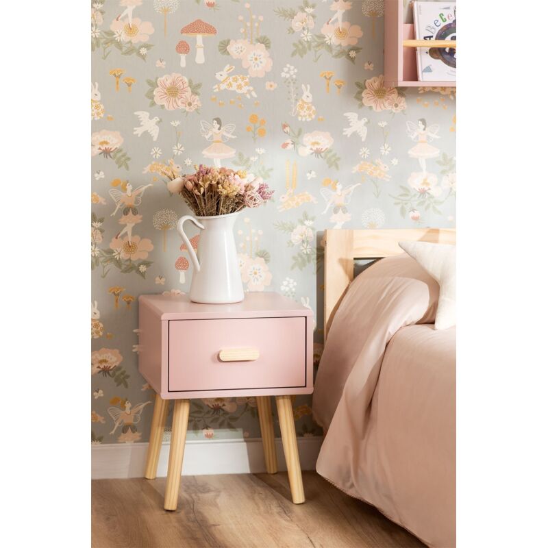 foto del prodotto comodino in mdf e legno di pino tom kids sklum