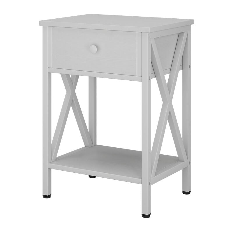 foto del prodotto comodino keno, bianco, 40 x 55 cm con cassetto vicco