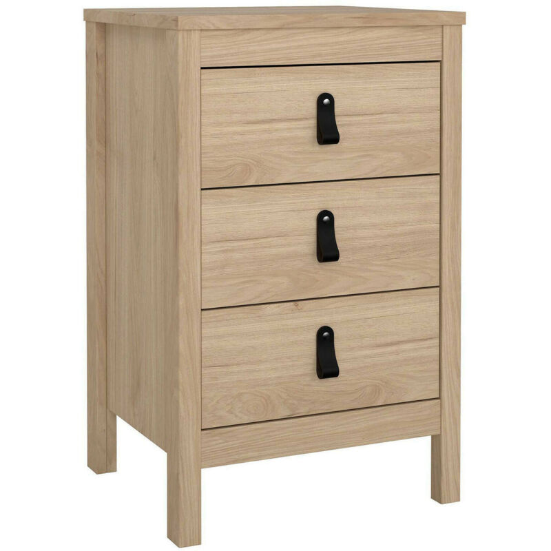 foto del prodotto comodino lombardia, com basso, tavolino da notte, mensola da letto, 44x38 h70 cm, rovere dmora