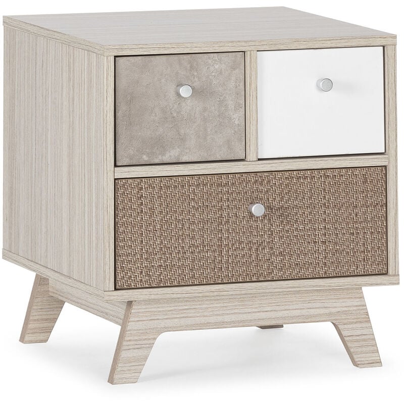 foto del prodotto comodino maia 3 cassetti multicolore