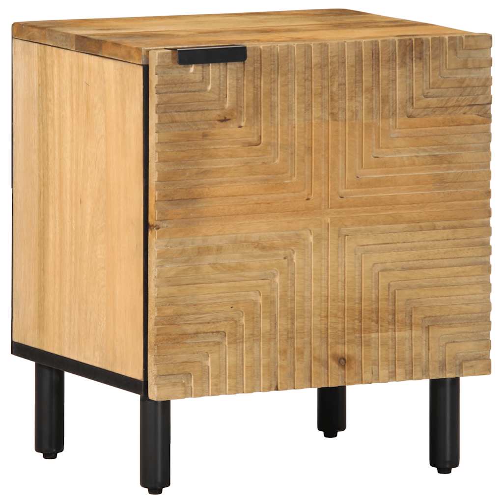 foto del prodotto comodino marrone 40x33x46 cm in legno massello di mango