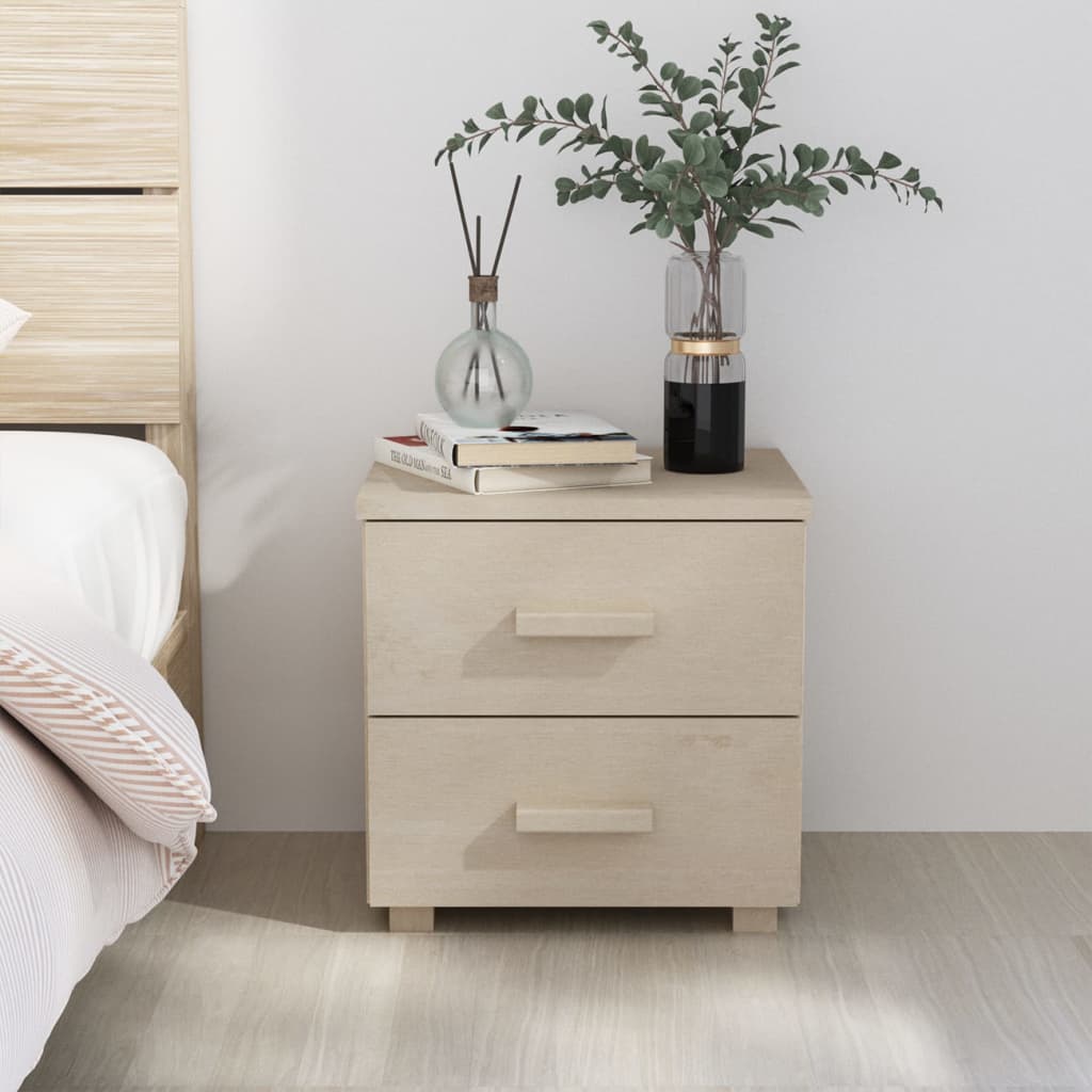 foto del prodotto comodino miele 40x35x44,5 cm in legno massello di pino cod mxl 30408