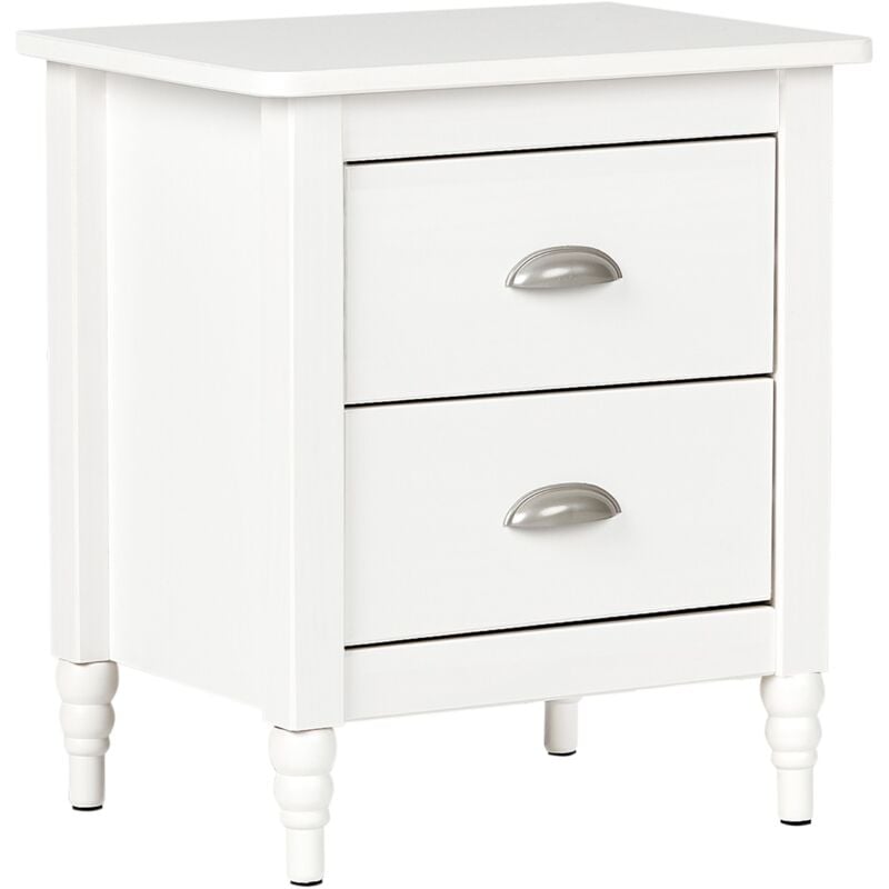 foto del prodotto comodino moderno retr 2 cassetti bianco shillington