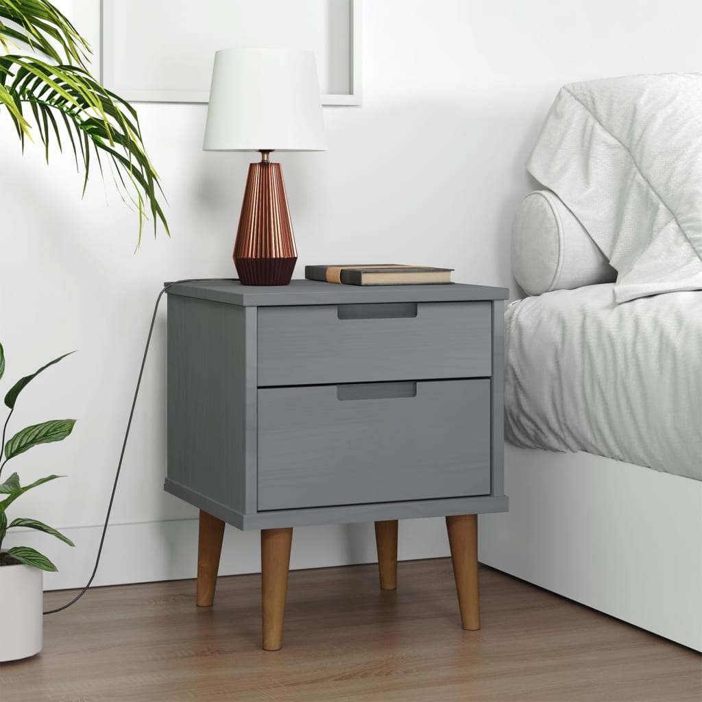 foto del prodotto comodino molde grigio 40x35x48 cm in legno massello di pino cod mxl 30718