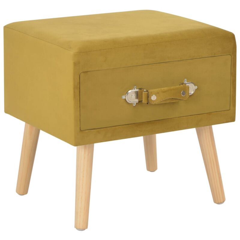 foto del prodotto comodino mustard 40x35x40 cm in velluto vidaxl