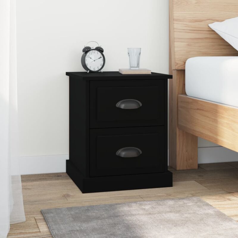 foto del prodotto comodino nero 39x39x47,5 cm in legno multistrato vidaxl