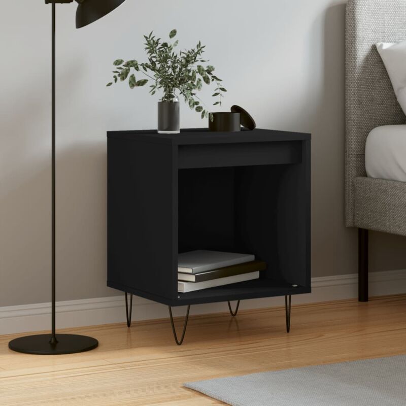 foto del prodotto comodino nero 40x35x50 cm in legno multistrato vidaxl