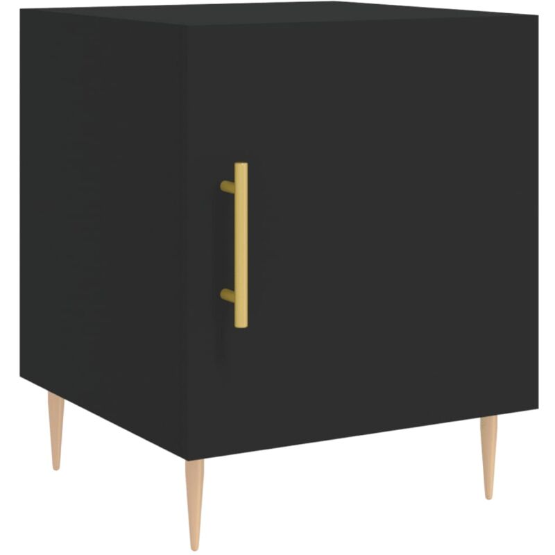 foto del prodotto comodino nero 40x40x50 cm in legno multistrato vidaxl