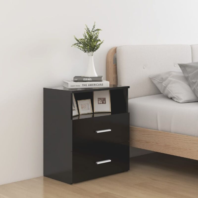 foto del prodotto comodino nero 50x32x60 cm vidaxl
