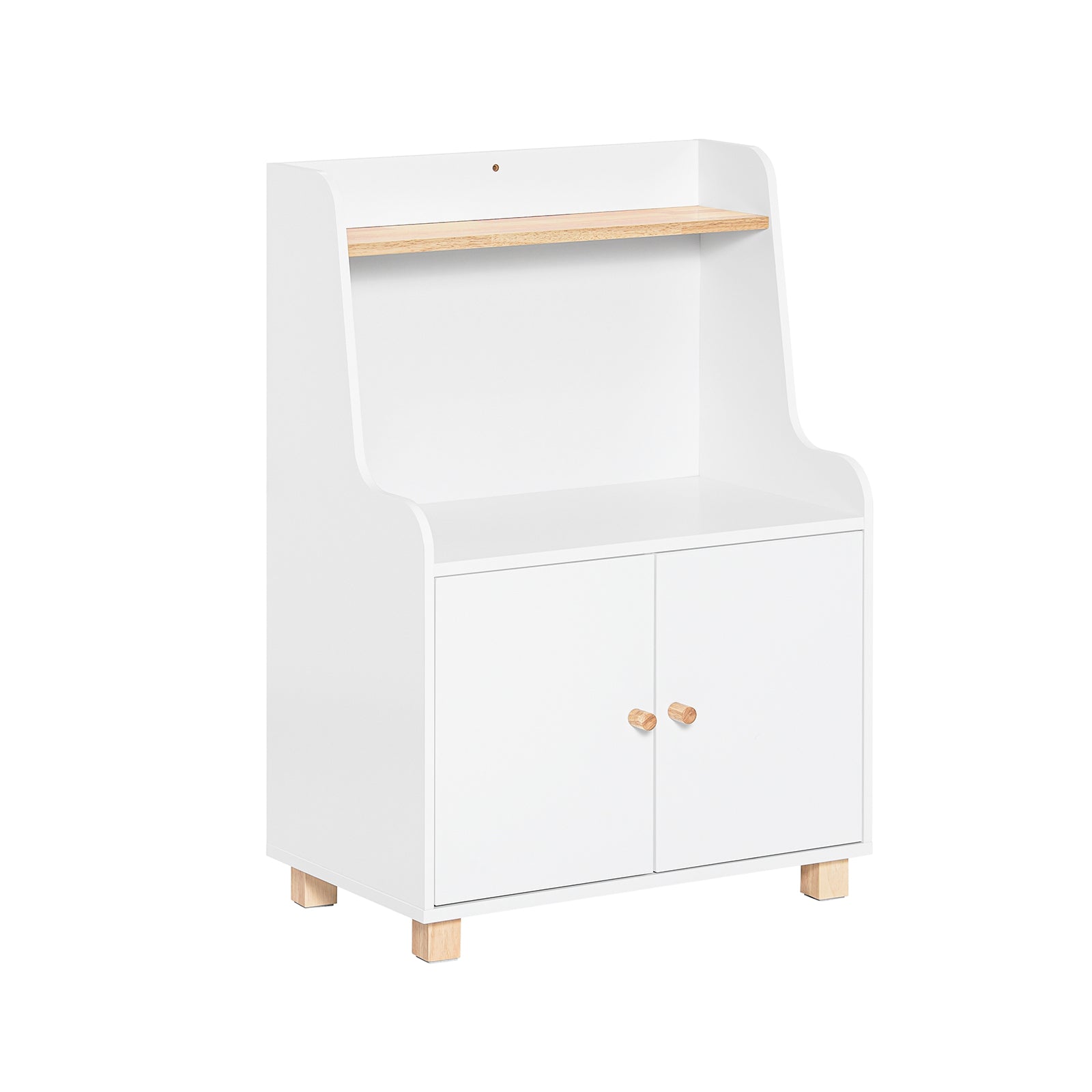 foto del prodotto comodino per bambini scaffale per cameretta per bambini mobili per cameretta bianco 60x35x87cm kmb84 w sobuy