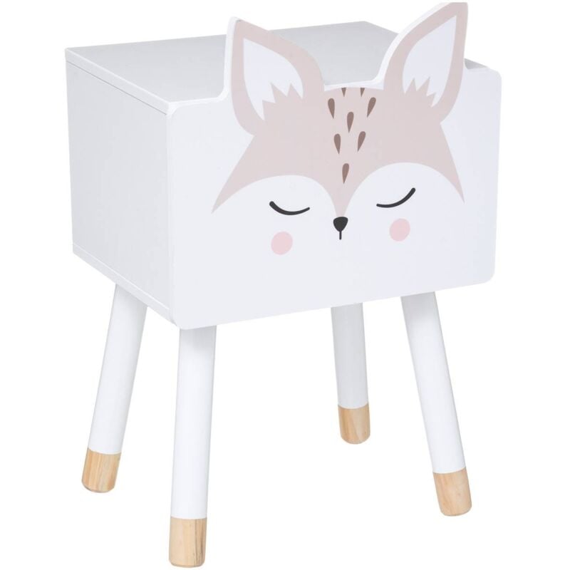 foto del prodotto comodino per bambini volpe bianca h53cm atmosphera cr ateur d int rieur