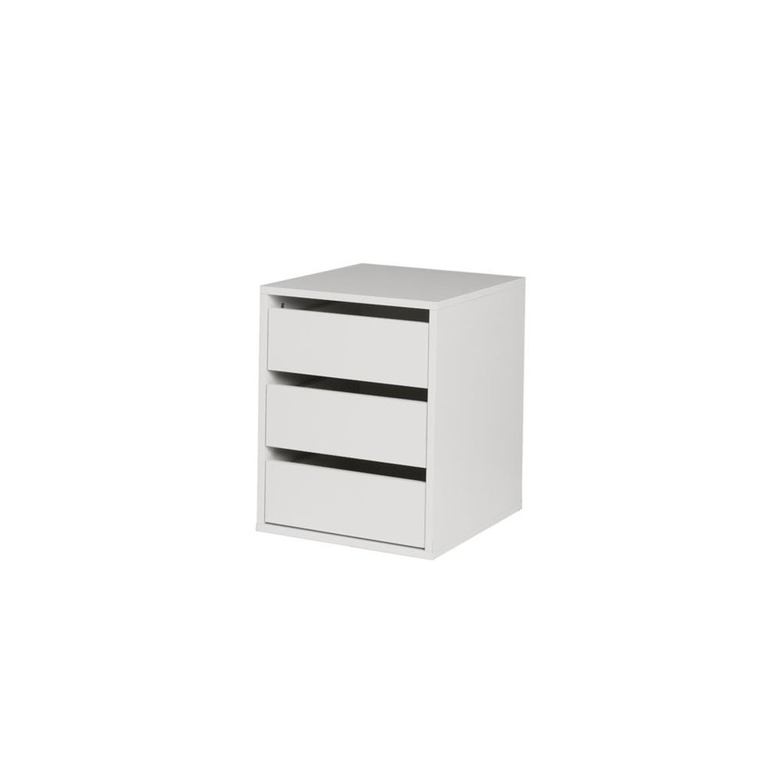 foto del prodotto comodino per camera da letto. collezione verona. colore bianco.
