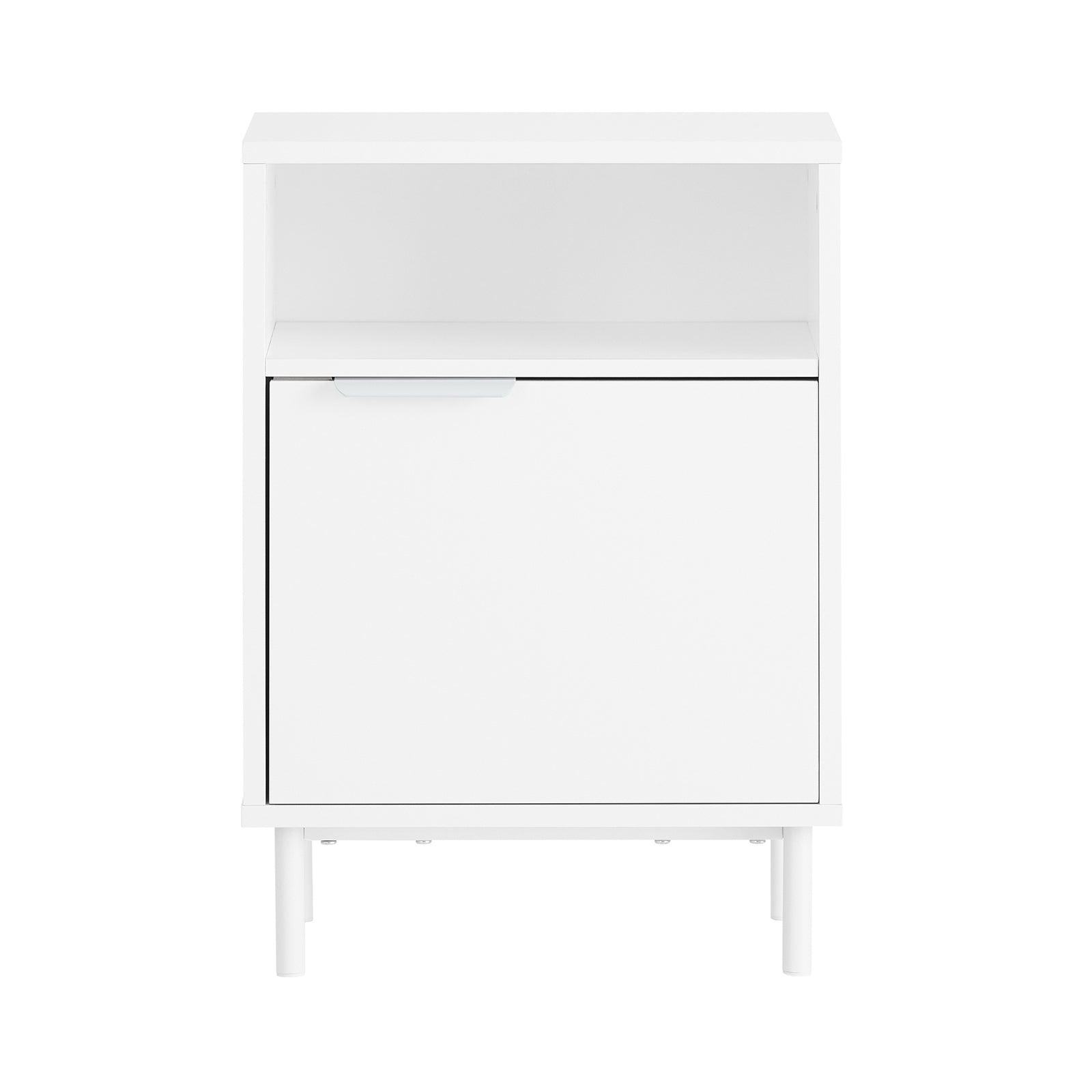 foto del prodotto comodino per letto tavolino stretto tavolo telefono comodino con cassetto bianco 40x35x57cm fbt124 w