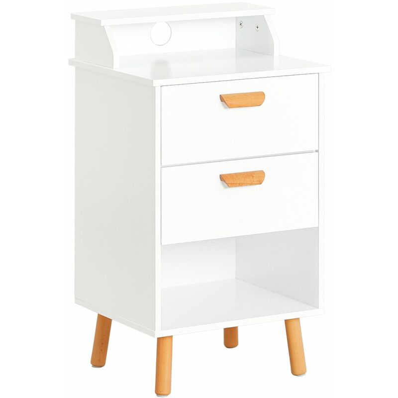 foto del prodotto comodino piccolo camera da letto tavolino da divano bianco 40x35x70.5cm fbt125 w sobuy