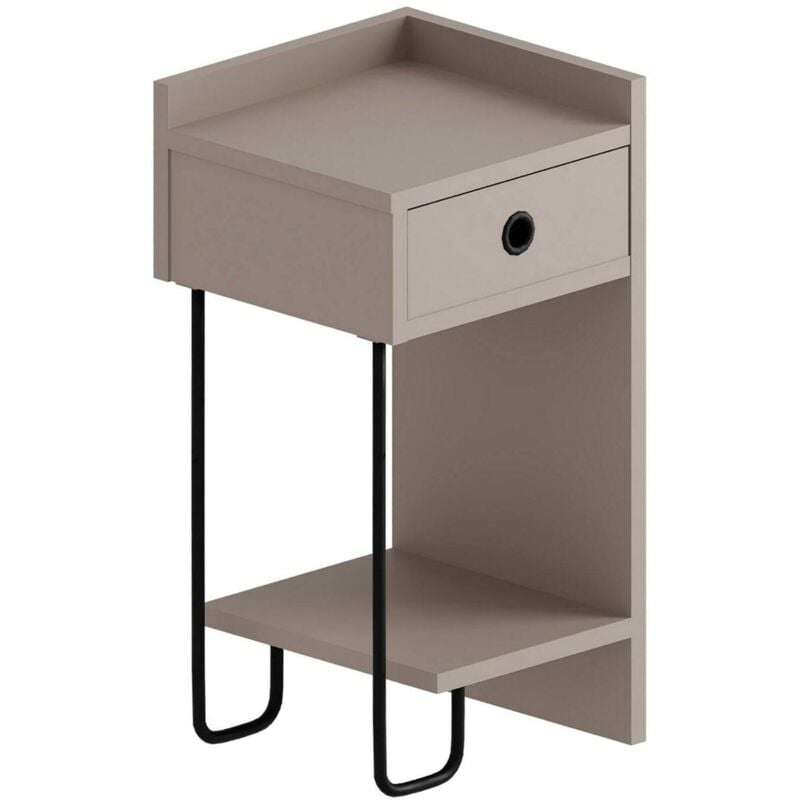 foto del prodotto comodino rasalas, com basso, tavolino da notte, mensola da letto, 32x30 h61 cm, beige dmora