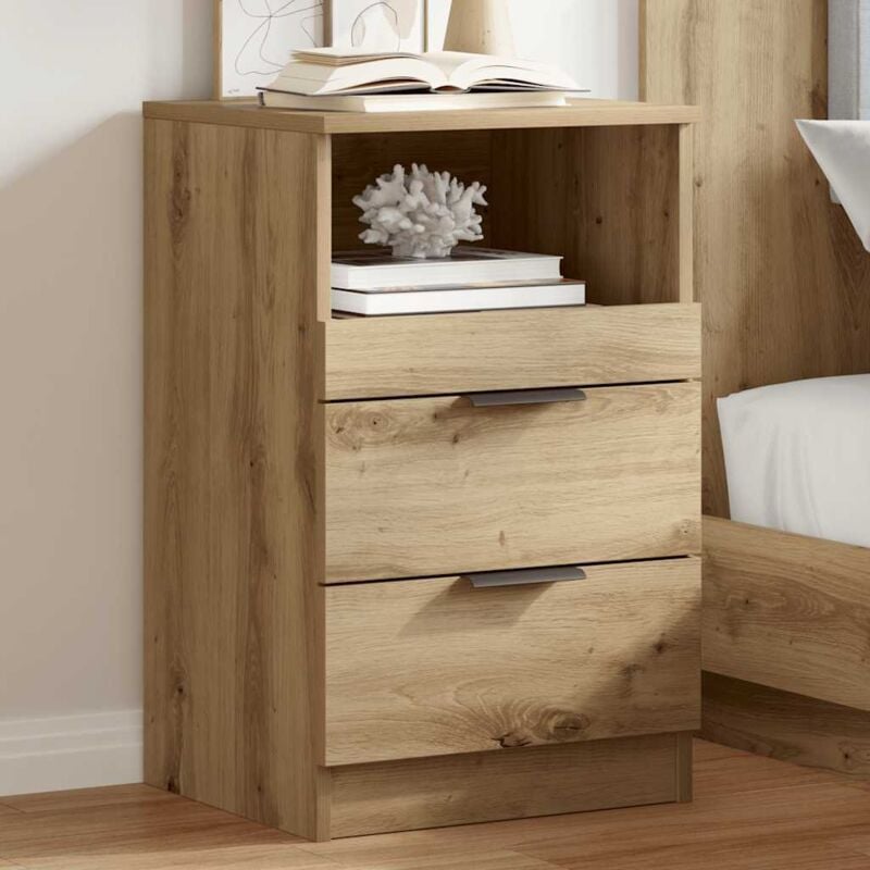 foto del prodotto comodino rovere artigianale 40x36x65 cm in legno multistrato vidaxl