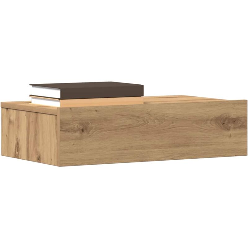 foto del prodotto comodino rovere artigianale 60x35 cm in legno multistrato vidaxl