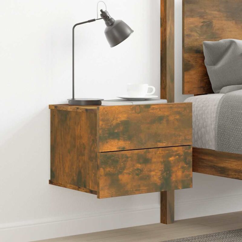 foto del prodotto comodino rovere fumo 40x30x30 cm legno multistrato vidaxl