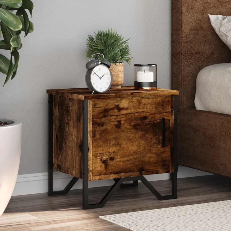 foto del prodotto comodino rovere fumo 40x30x40 cm in truciolato vidaxl