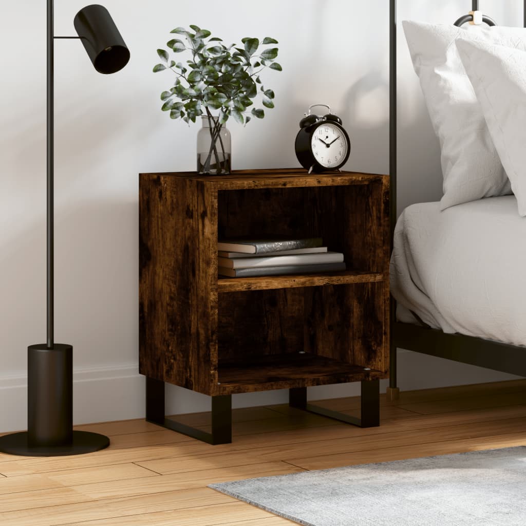 foto del prodotto comodino rovere fumo 40x30x50 cm in legno multistratocod mxl 105257