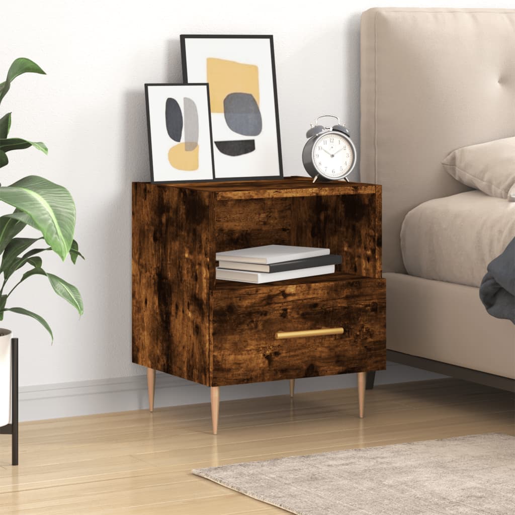 foto del prodotto comodino rovere fumo 40x35x47,5 cm in legno multistratocod mxl 105475