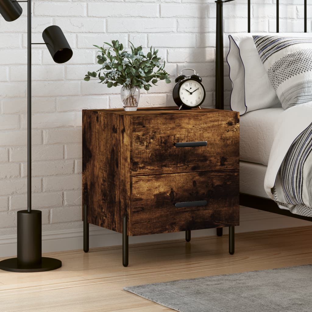 foto del prodotto comodino rovere fumo 40x35x47,5 cm in legno multistratocod mxl 129231