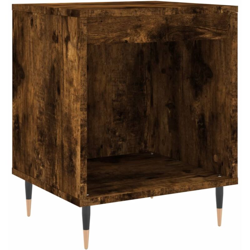 foto del prodotto comodino rovere fumo 40x35x50 cm in legno multistrato vidaxl