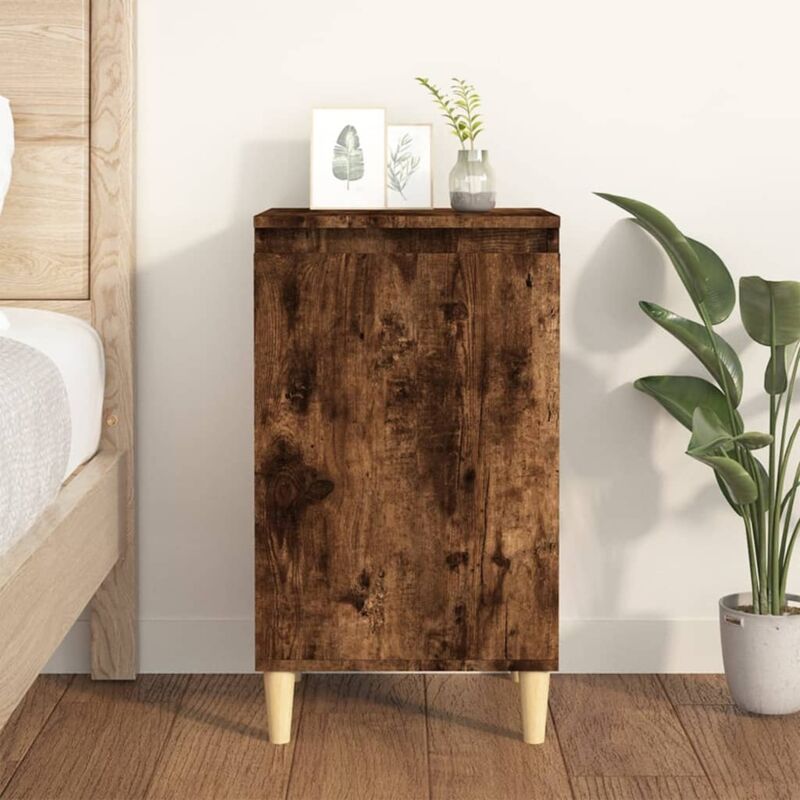 foto del prodotto comodino rovere fumo 40x35x70 cm legno multistrato vidaxl