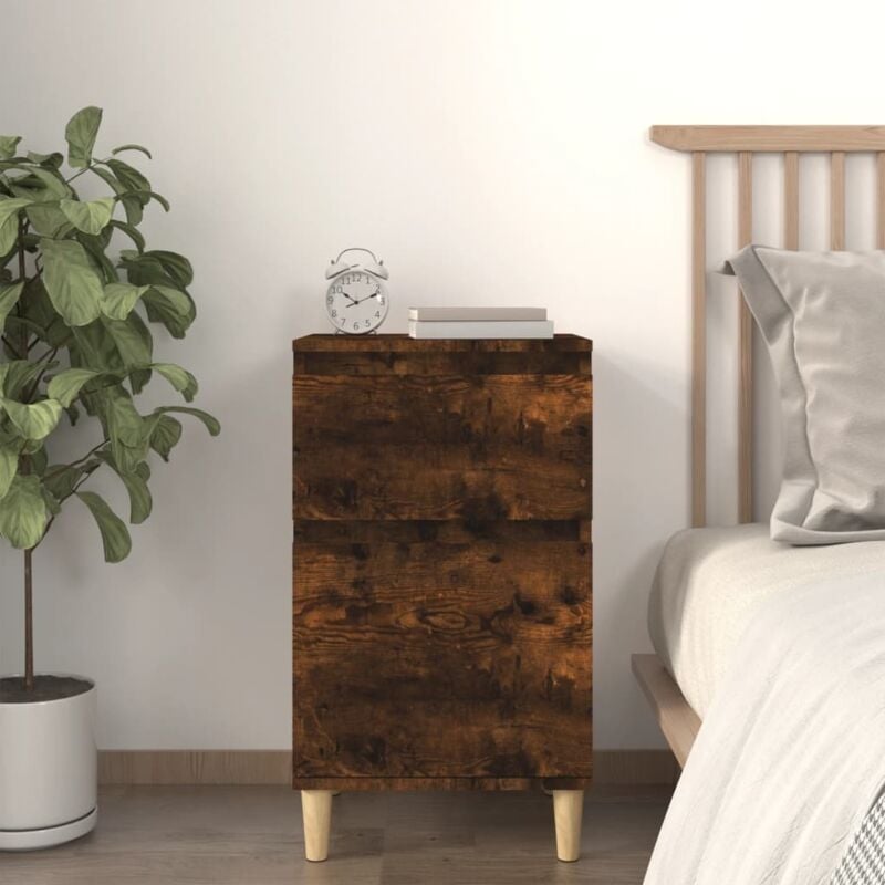foto del prodotto comodino rovere fumo 40x35x70 cm vidaxl