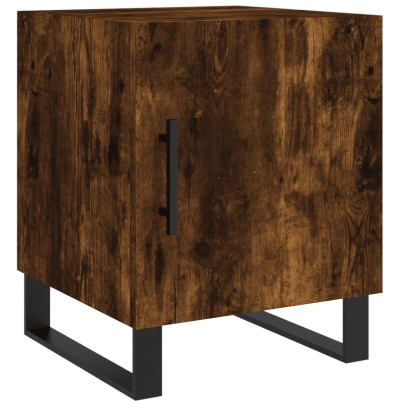 foto del prodotto comodino rovere fumo 40x40x50 cm in legno multistrato vidaxl