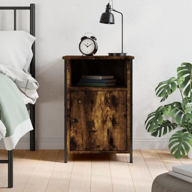 foto del prodotto comodino rovere fumo 40x42x60 cm legno multistrato vidaxl