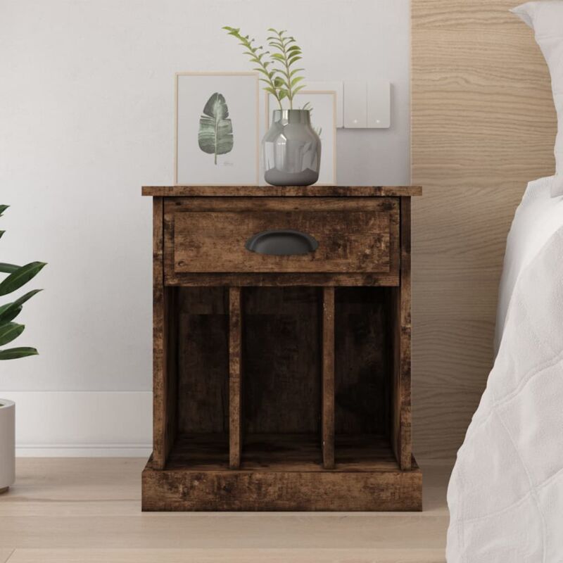 foto del prodotto comodino rovere fumo 43x36x50 cm vidaxl