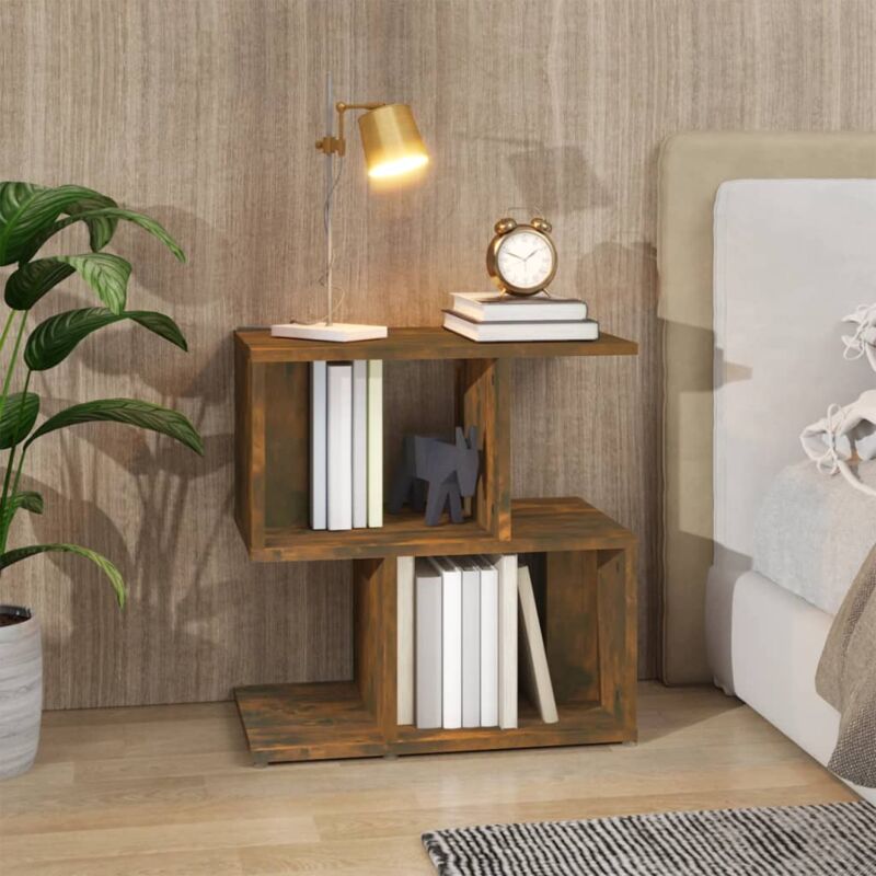 foto del prodotto comodino rovere fumo 50x30x51,5 cm in legno multistrato vidaxl