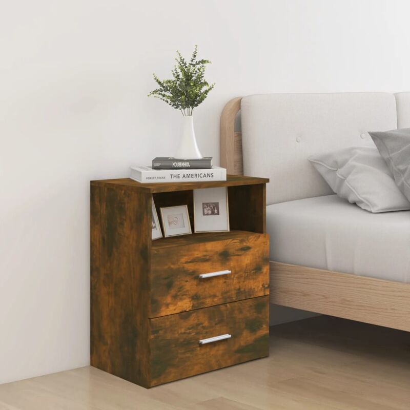 foto del prodotto comodino rovere fumo 50x32x60 cm vidaxl