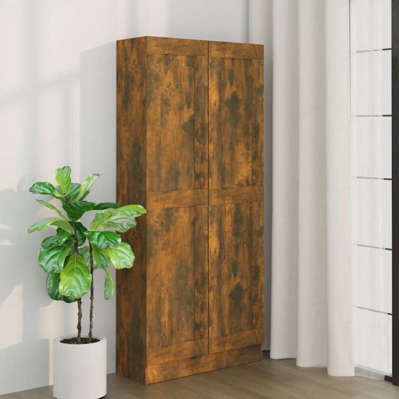foto del prodotto comodino rovere fumo 82,5x30,5x185,5 cm in legno multistrato vidaxl