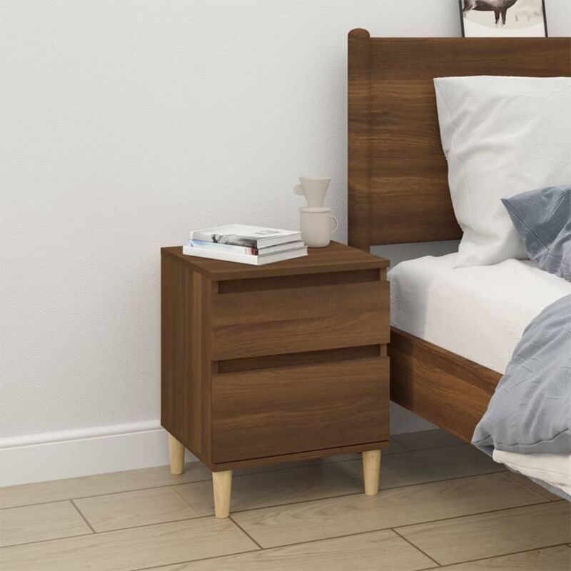 foto del prodotto comodino rovere marrone 40x35x50 cm vidaxl