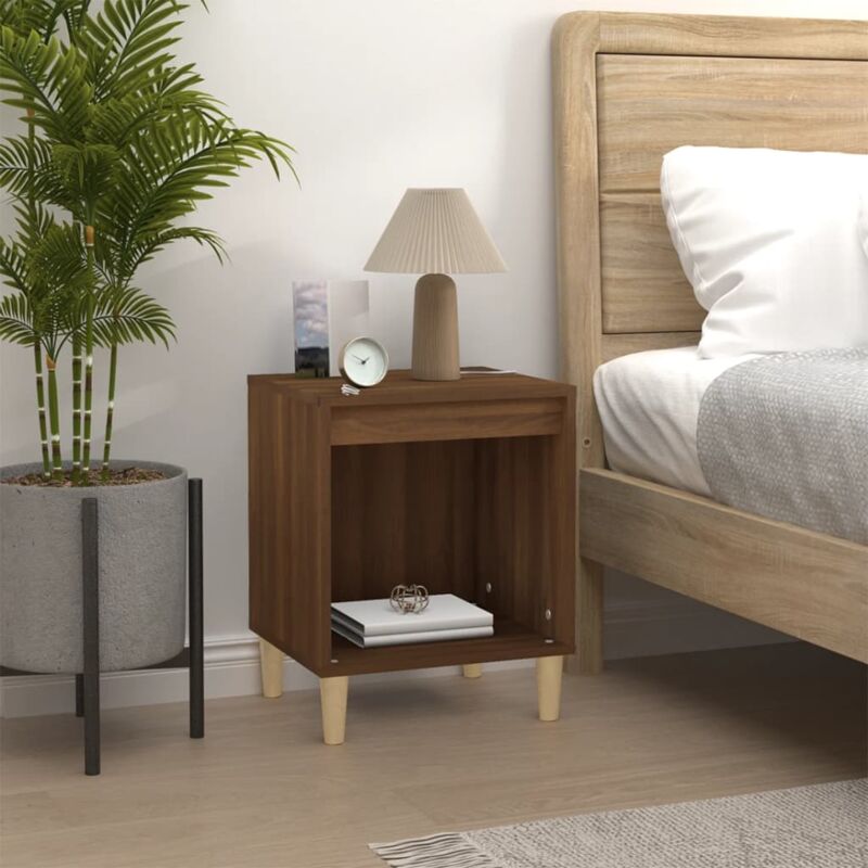 foto del prodotto comodino rovere marrone 40x35x50 cm vidaxl