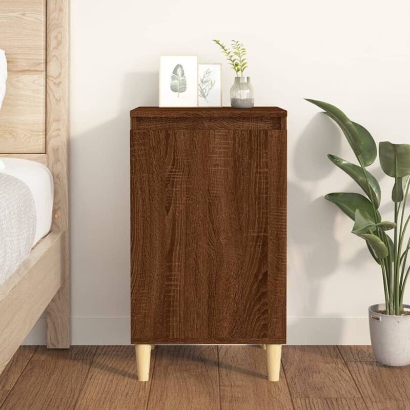 foto del prodotto comodino rovere marrone 40x35x70 cm in legno multistrato vidaxl