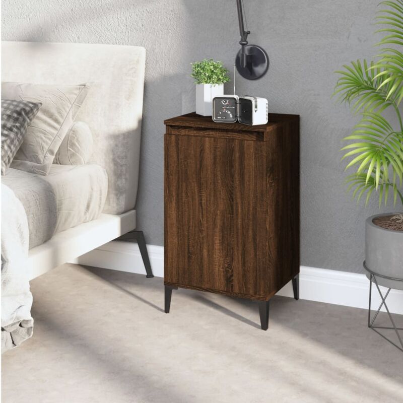 foto del prodotto comodino rovere marrone 40x35x70 cm in legno multistrato vidaxl